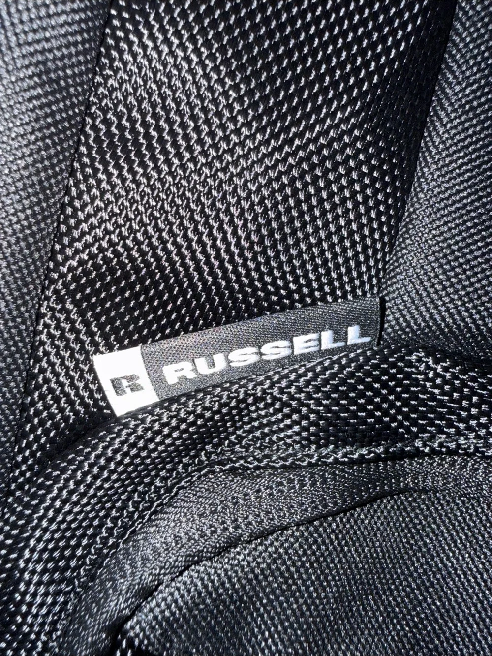Russell Athletic Black Backpack with White Embroidered Logo